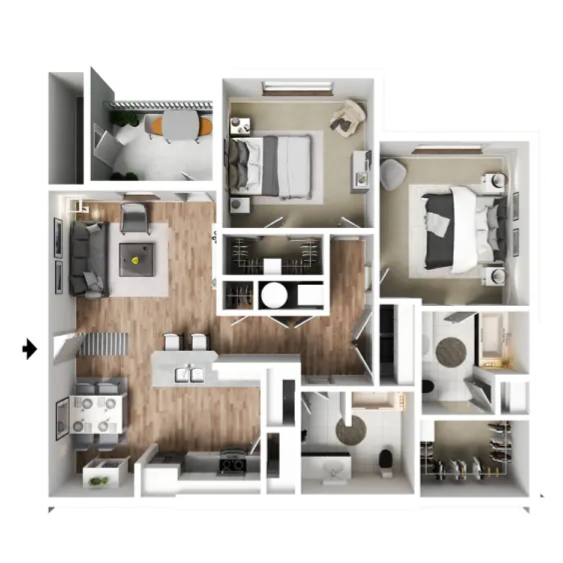 Two Bedroom Floor Plan